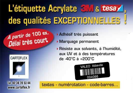 L’étiquette Acrylate 3M & TESA, des qualités EXCEPTIONNELLES !