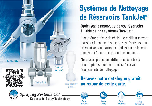 Systèmes de nettoyage de réservoirs TankJet® Spraying Systems Co